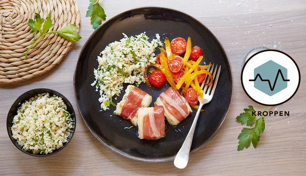 Ugnsbakad torsk med blomkålsris