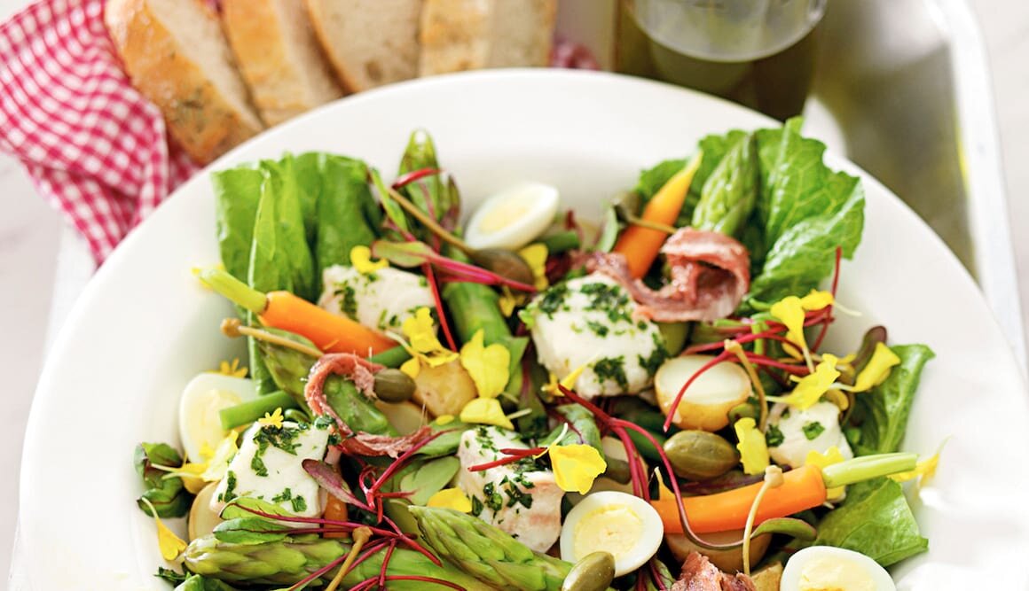 Sommarsallad med torsk