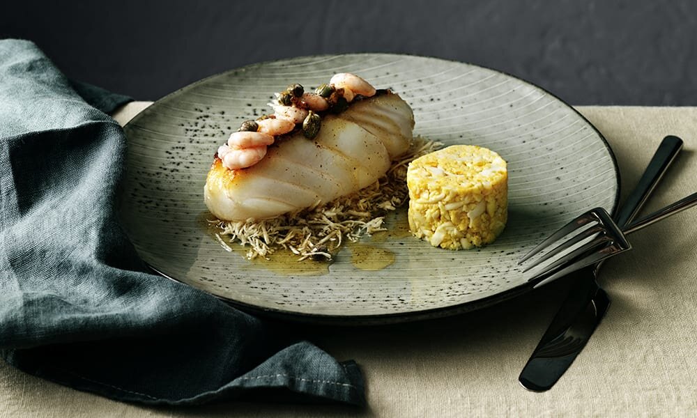 Stekt skrei med ägg och kapris