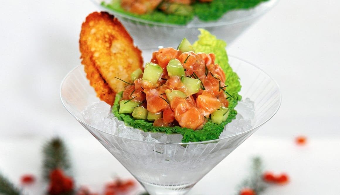 Laxtartar med julsmak