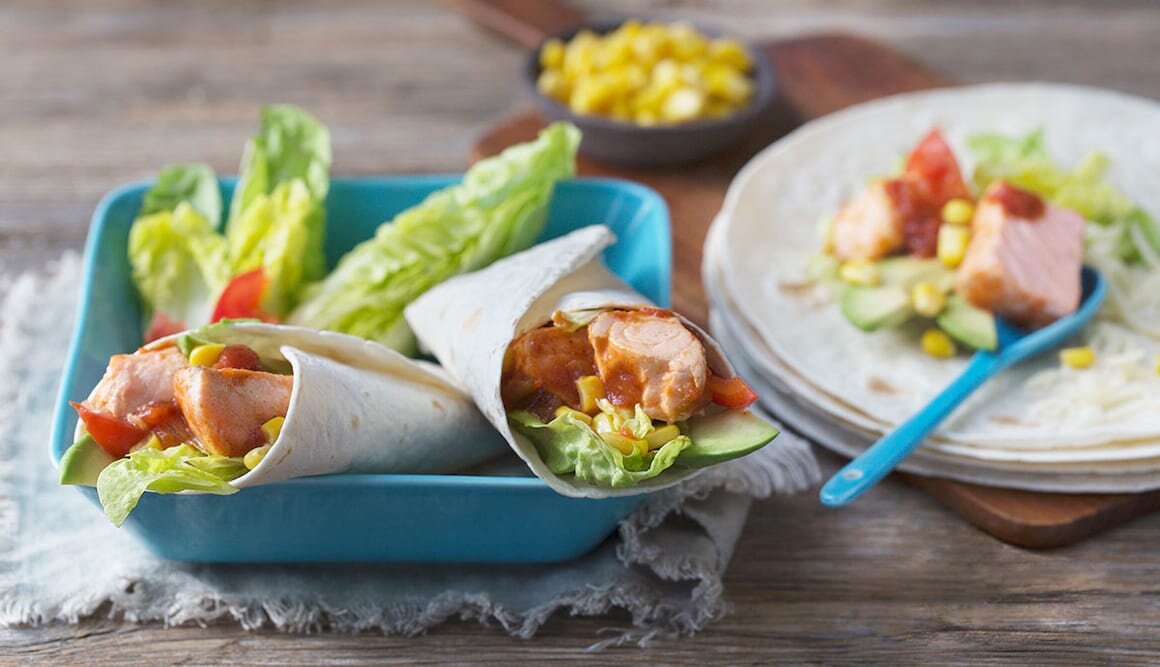 Tortillawrap med norsk lax