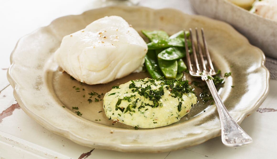 Kokt torsk med äggsås