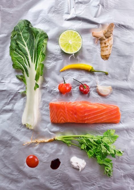 Asiatisk lax i folie