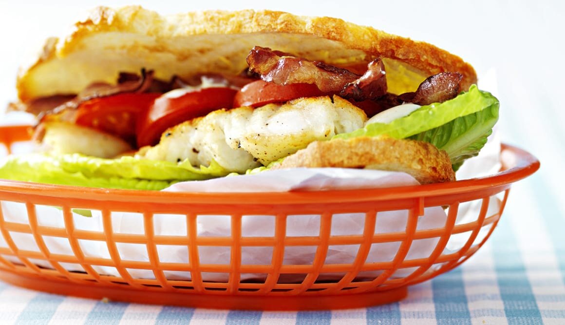 Clubsandwich på norsk torsk (Bodø BLT)