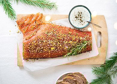 Gravlax med gin och szechanpeppar