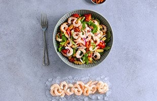 Pastasallad med räkor