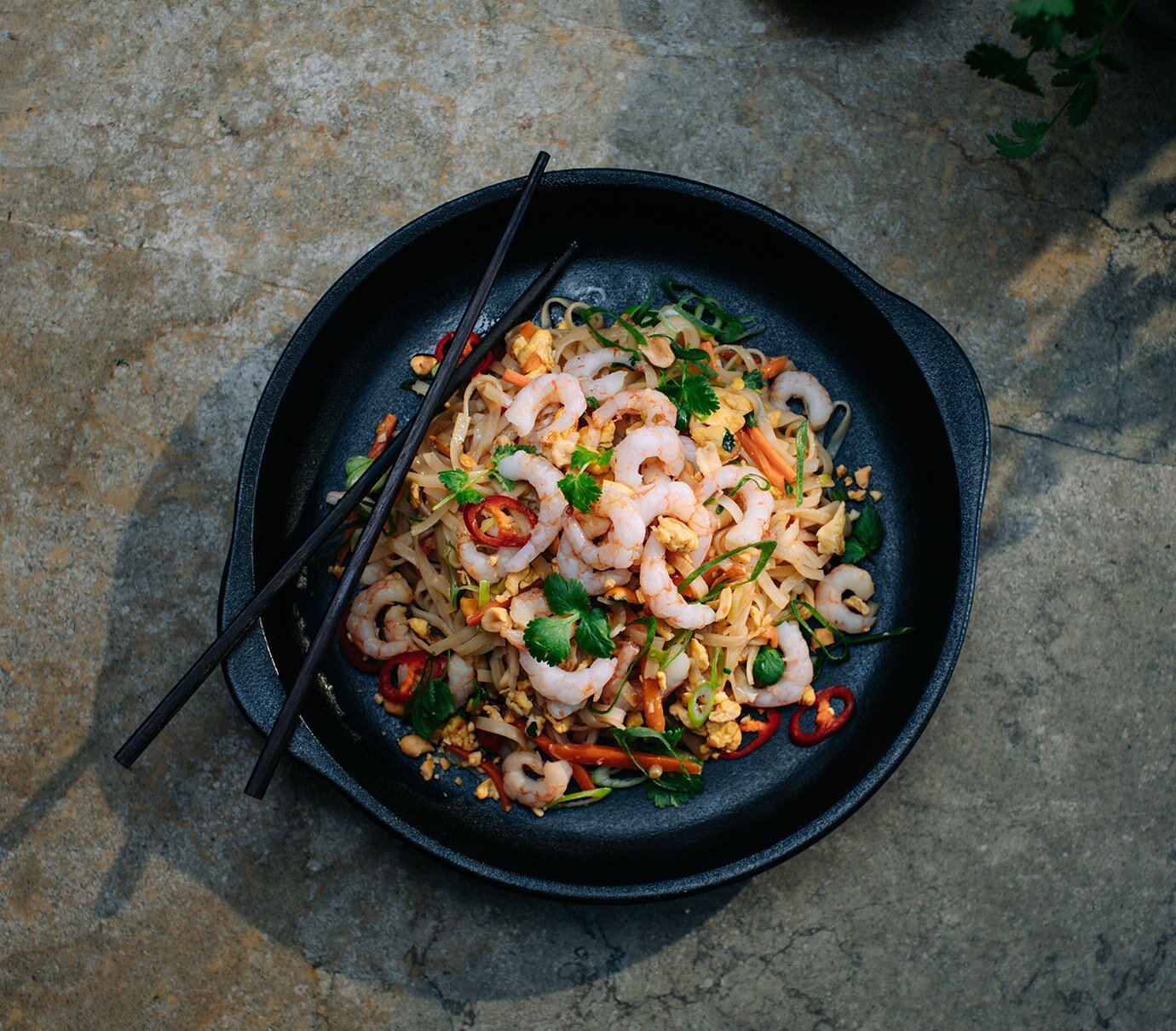 Pad Thai med norska räkor