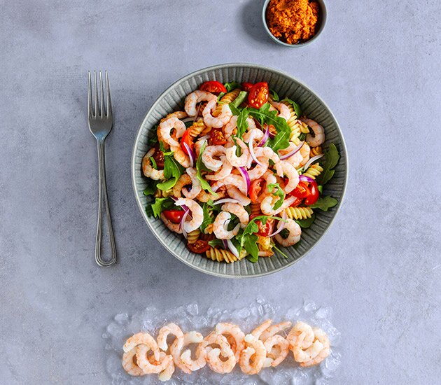 Pastasallad med räkor