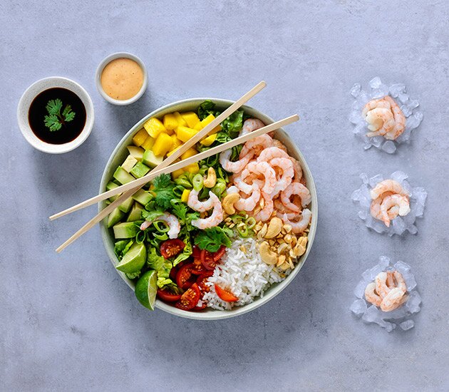 Poké Bowl med räkor