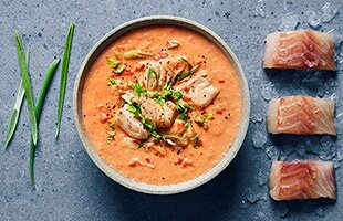 Asiatisk fisksoppa med norsk sej