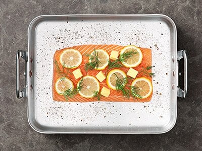 Lax i ugn med citron, dill och smör