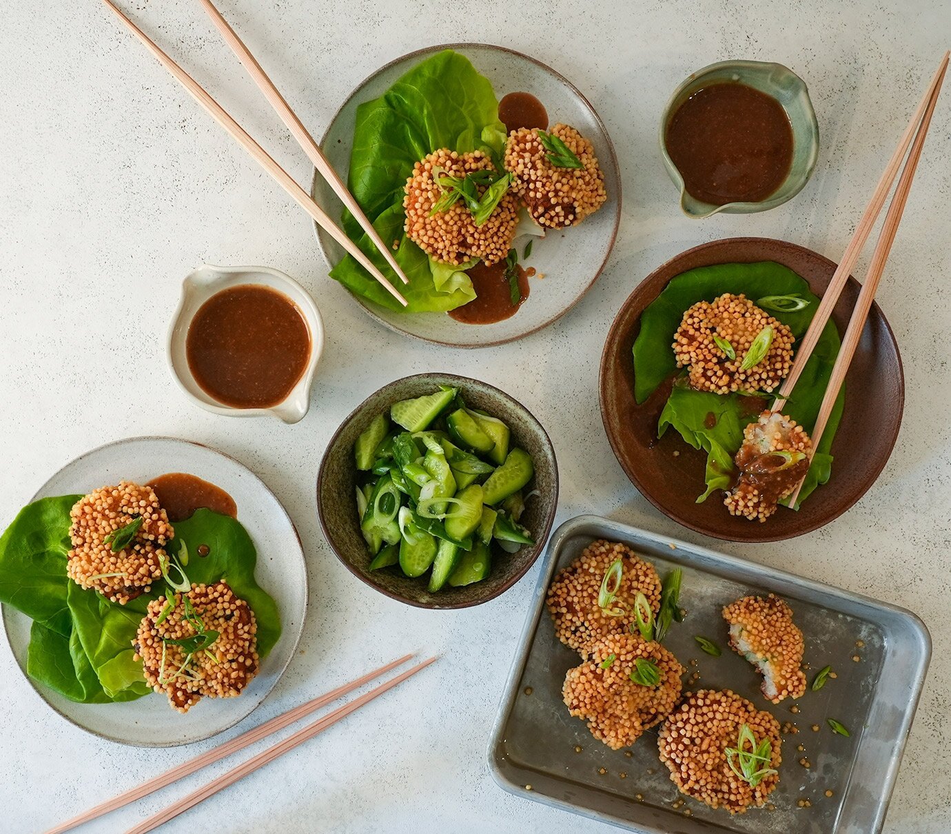 Fish fritters med char siu och five spice