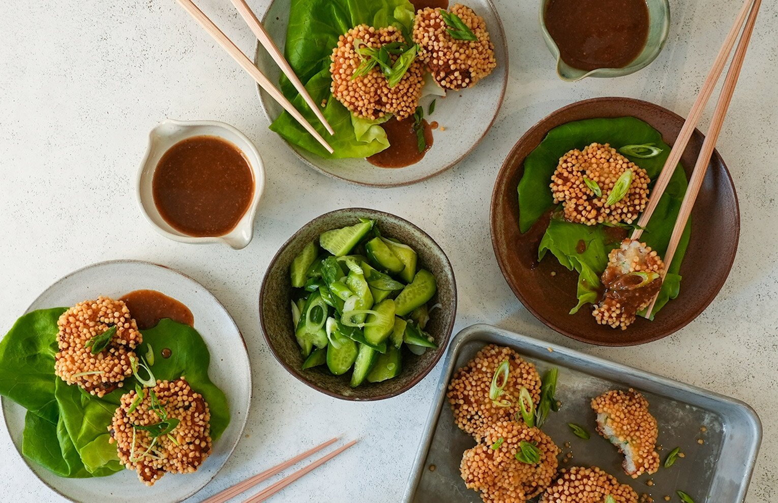 Fish fritters med char siu och five spice