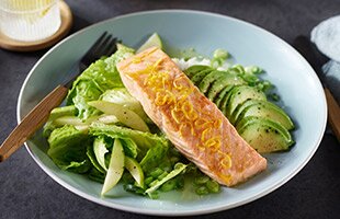 Ugnsbakad lax med citron