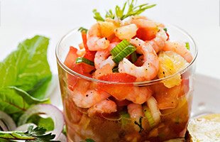 Räkceviche med grapefrukt