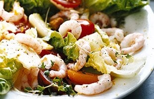 Räksallad med prästost