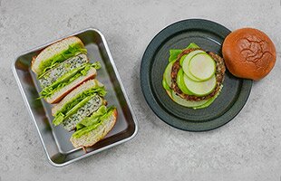 Fiskburgare med dillmajonnäs och grönt äpple