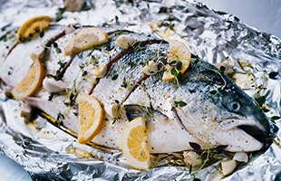 Helstekt lax i folie