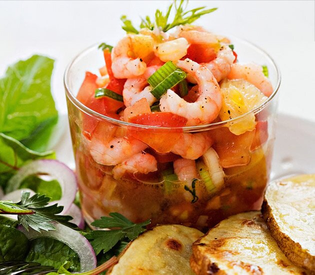 Räkceviche med grapefrukt