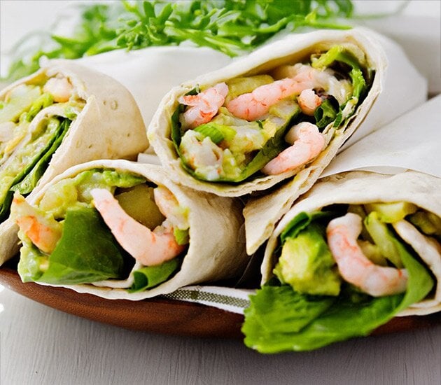 Räk-, avokado- och äggröra 