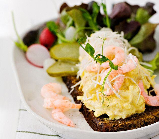 Räk-, äpple- och curryröra